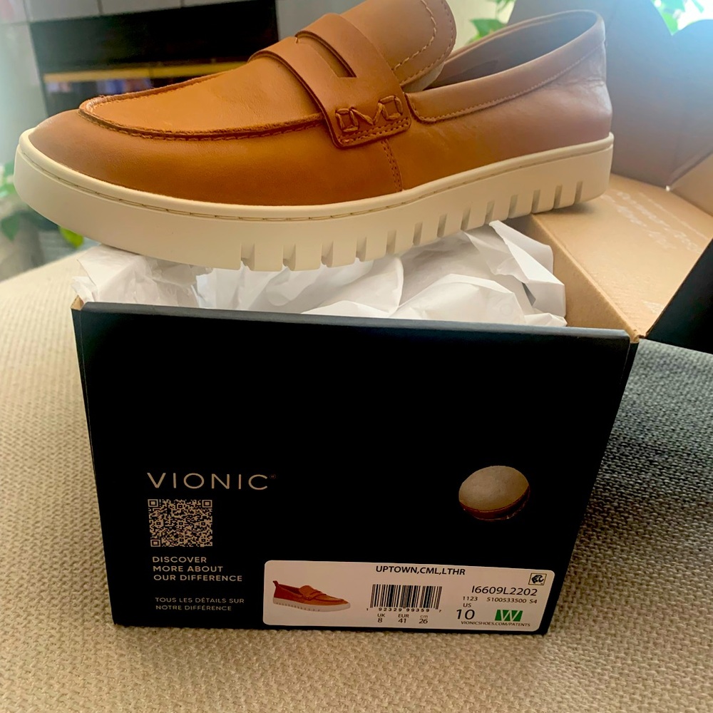 Vionics uptown leather loafer.